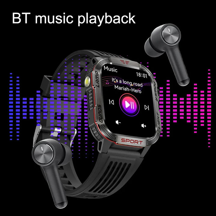 2025 Outdoor Smartwatch with Fitness Tracker & Bluetooth Calls