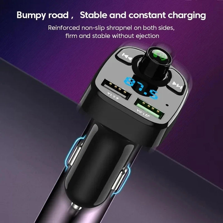Bluetooth 5.0 FM Transmitter for Cars with USB Charger