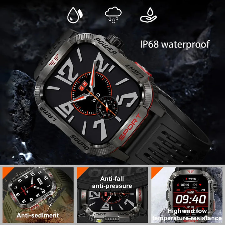 2025 Outdoor Smartwatch with Fitness Tracker & Bluetooth Calls