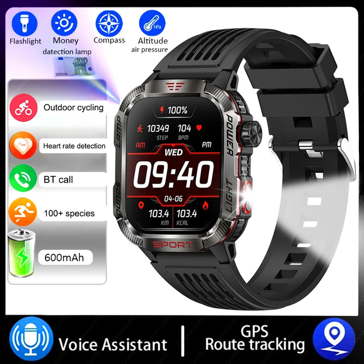 2025 Outdoor Smartwatch with Fitness Tracker & Bluetooth Calls