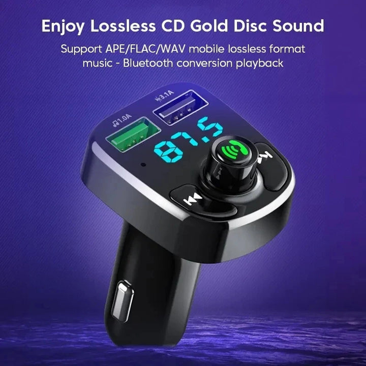 Bluetooth 5.0 FM Transmitter for Cars with USB Charger