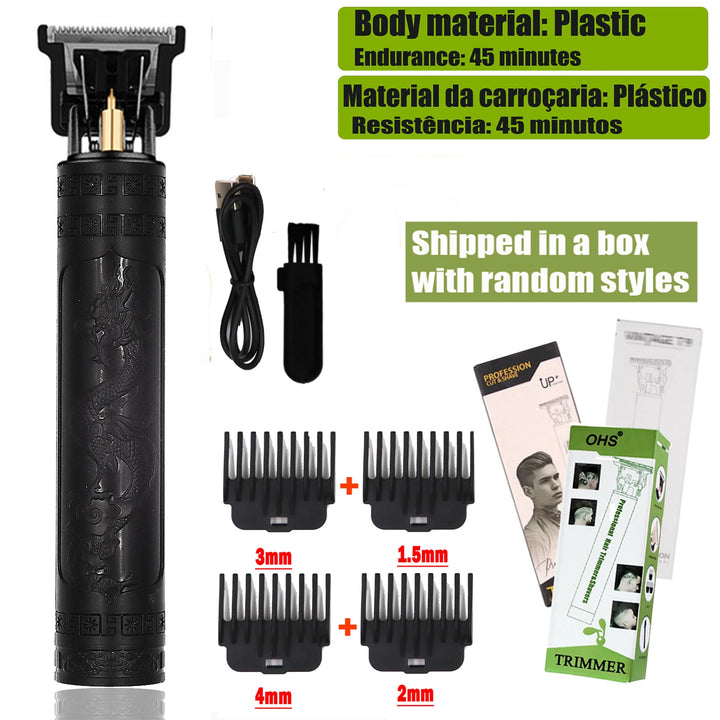T9 Vintage Electric Hair Trimmer for Men – Rechargeable & Stylish