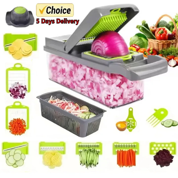 16-in-1 Vegetable Chopper & Slicer for Kitchen Essentials