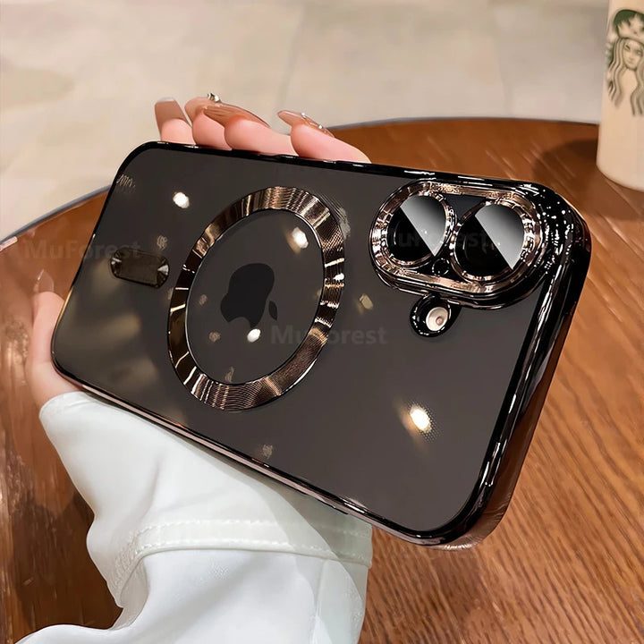 Luxury Magnetic iPhone Case with Lens Protector & Wireless Charging
