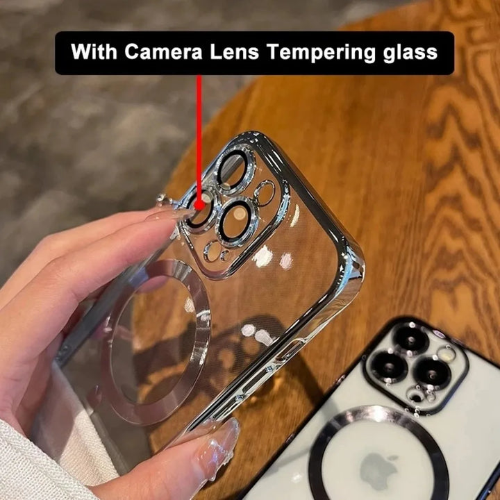 Luxury Magnetic iPhone Case with Lens Protector & Wireless Charging